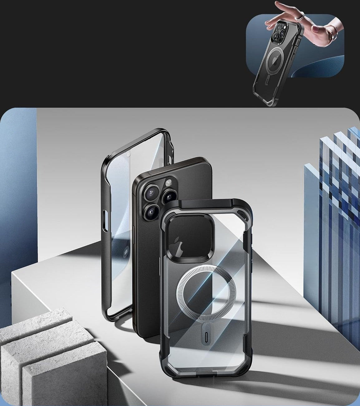 Schutzhülle Supcase i-Blason Ares Mag SP mit MagSafe für iPhone 15 Pro
