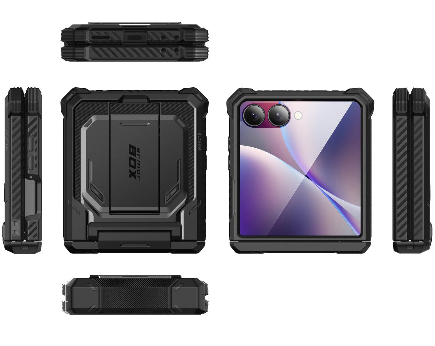Handyhülle für Galaxy Z Flip7, Supcase i-Blason Armorbox BackSP, Schwarz