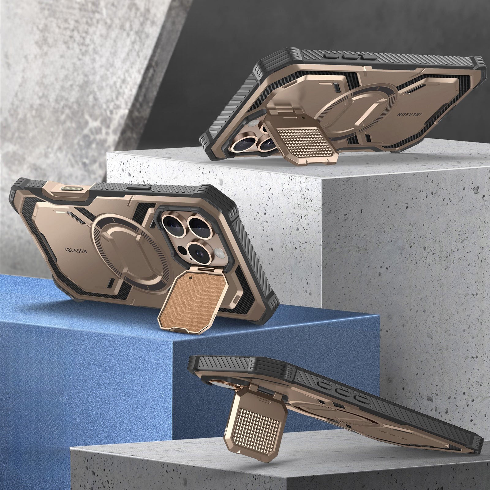 Handyhülle für iPhone 16 Pro Max, Supcase i-Blason Armorbox Mag SP (CC) mit MagSafe, Rosa Gold