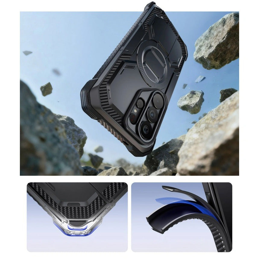 Handyhülle für Galaxy S26 Ultra, Supcase i-Blason Armorbox Mag KickStand Clip SP mit MagSafe, Schwarz