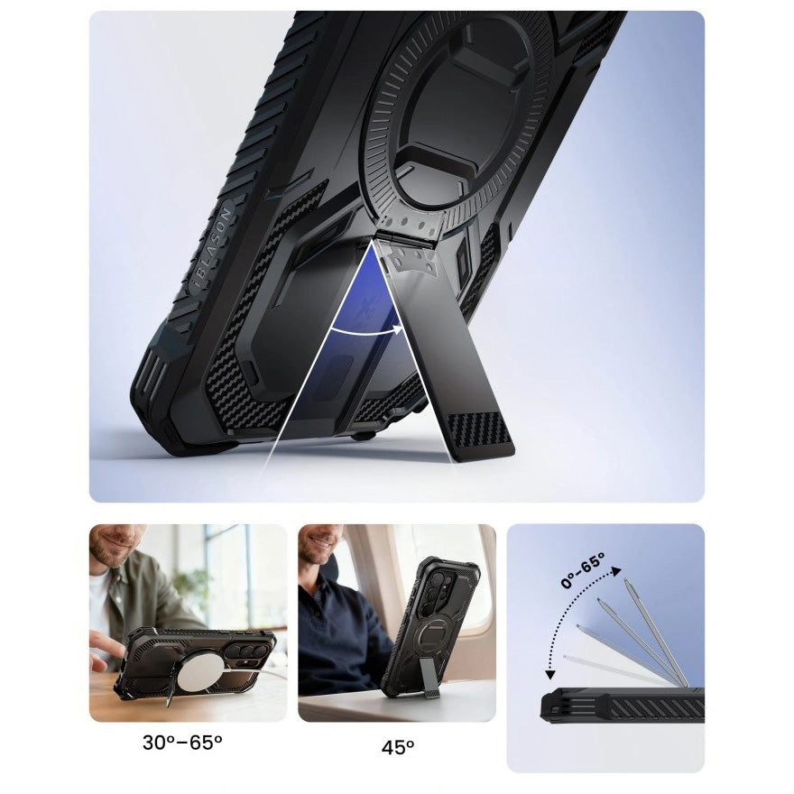 Handyhülle für Galaxy S26 Ultra, Supcase i-Blason Armorbox Mag KickStand Clip SP mit MagSafe, Schwarz