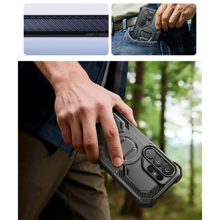 Handyhülle für Galaxy S26 Ultra, Supcase i-Blason Armorbox Mag KickStand Clip SP mit MagSafe, Schwarz