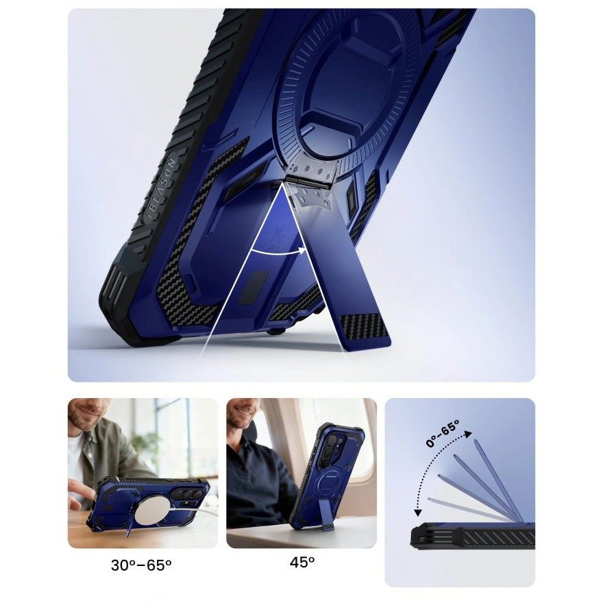 Handyhülle für Galaxy S26 Ultra, Supcase i-Blason Armorbox Mag KickStand Clip SP mit MagSafe, Dunkelblau