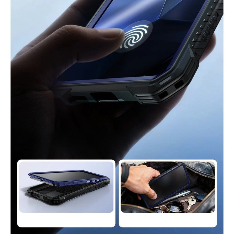 Handyhülle für Galaxy S26 Ultra, Supcase i-Blason Armorbox Mag KickStand Clip SP mit MagSafe, Dunkelblau