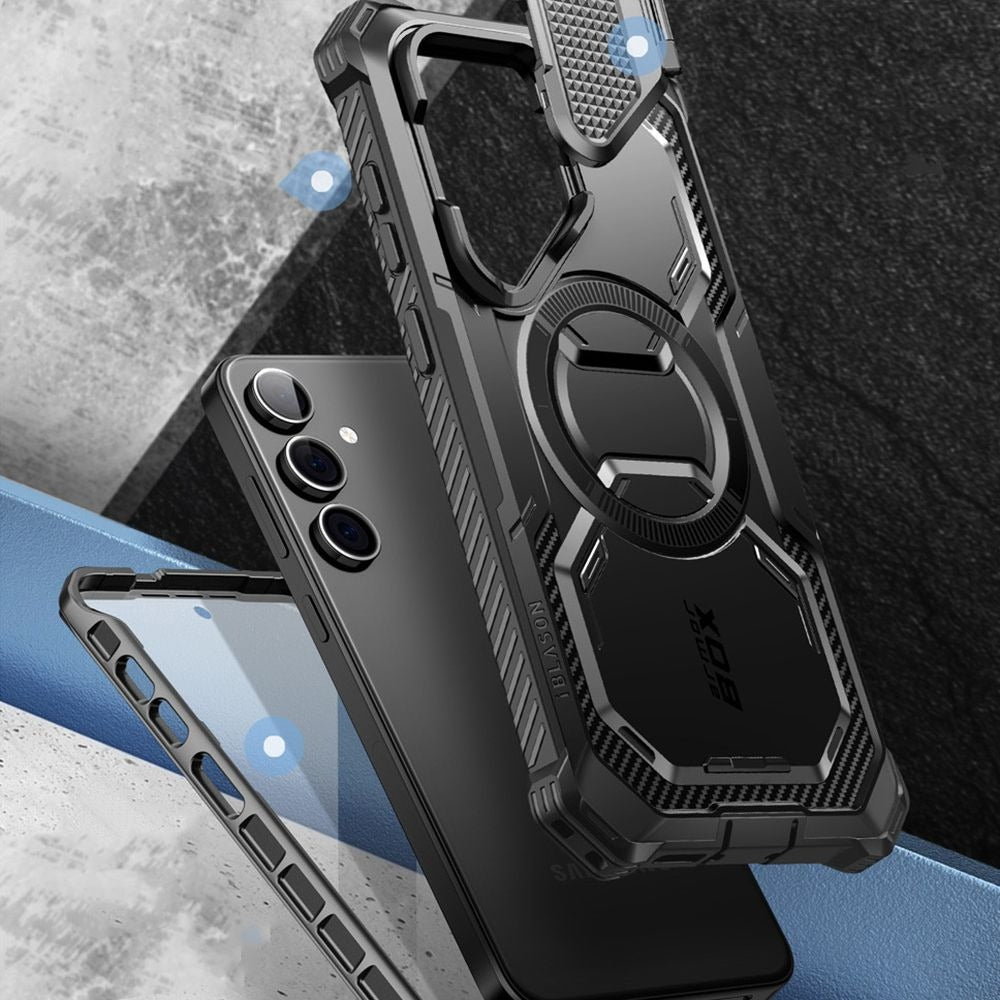 Schutzhülle für Galaxy S24, Supcase i-Blason Armorbox Mag SP, Schwarz
