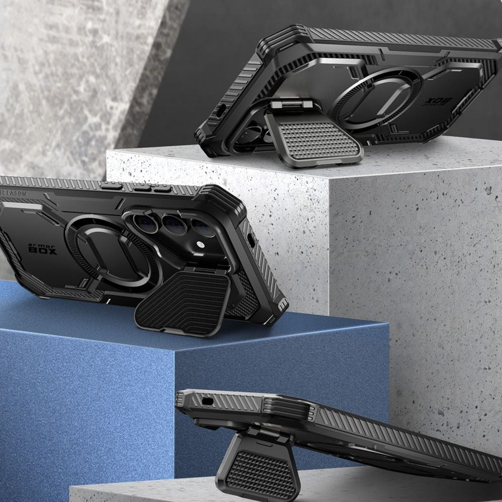 Schutzhülle für Galaxy S24, Supcase i-Blason Armorbox Mag SP, Schwarz