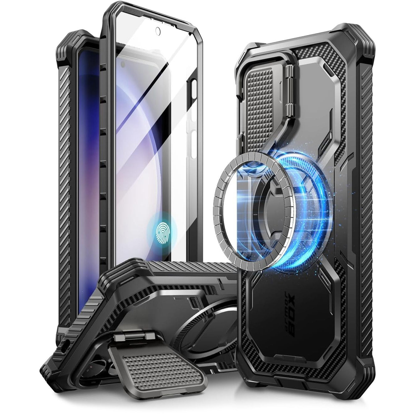 Schutzhülle für Galaxy S24, Supcase i-Blason Armorbox Mag SP, Schwarz