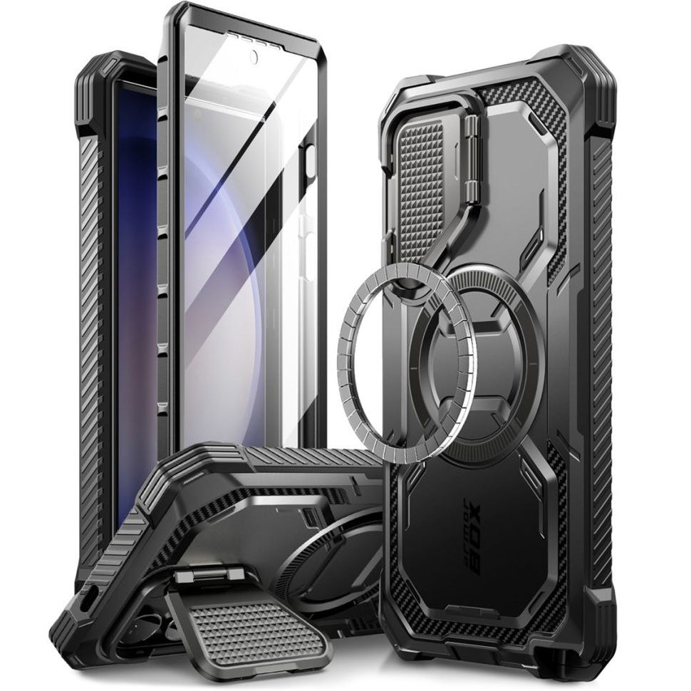 Schutzhülle für Galaxy S24 Ultra, Supcase i-Blason Armorbox Mag SP, Schwarz