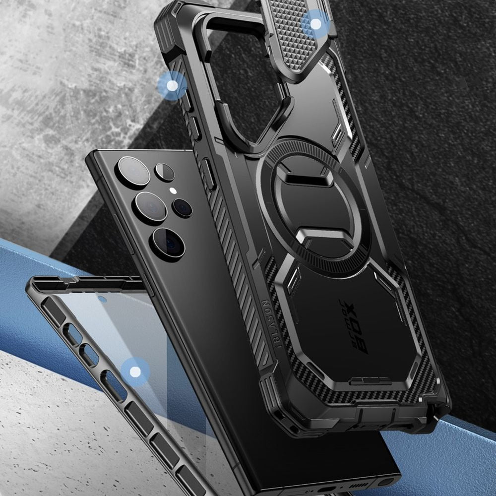 Schutzhülle für Galaxy S24 Ultra, Supcase i-Blason Armorbox Mag SP, Schwarz