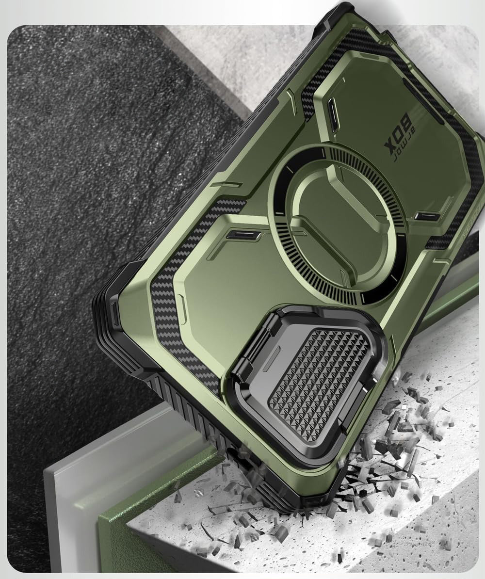 Schutzhülle für Galaxy S24 Ultra, Supcase i-Blason Armorbox Mag SP, Grün