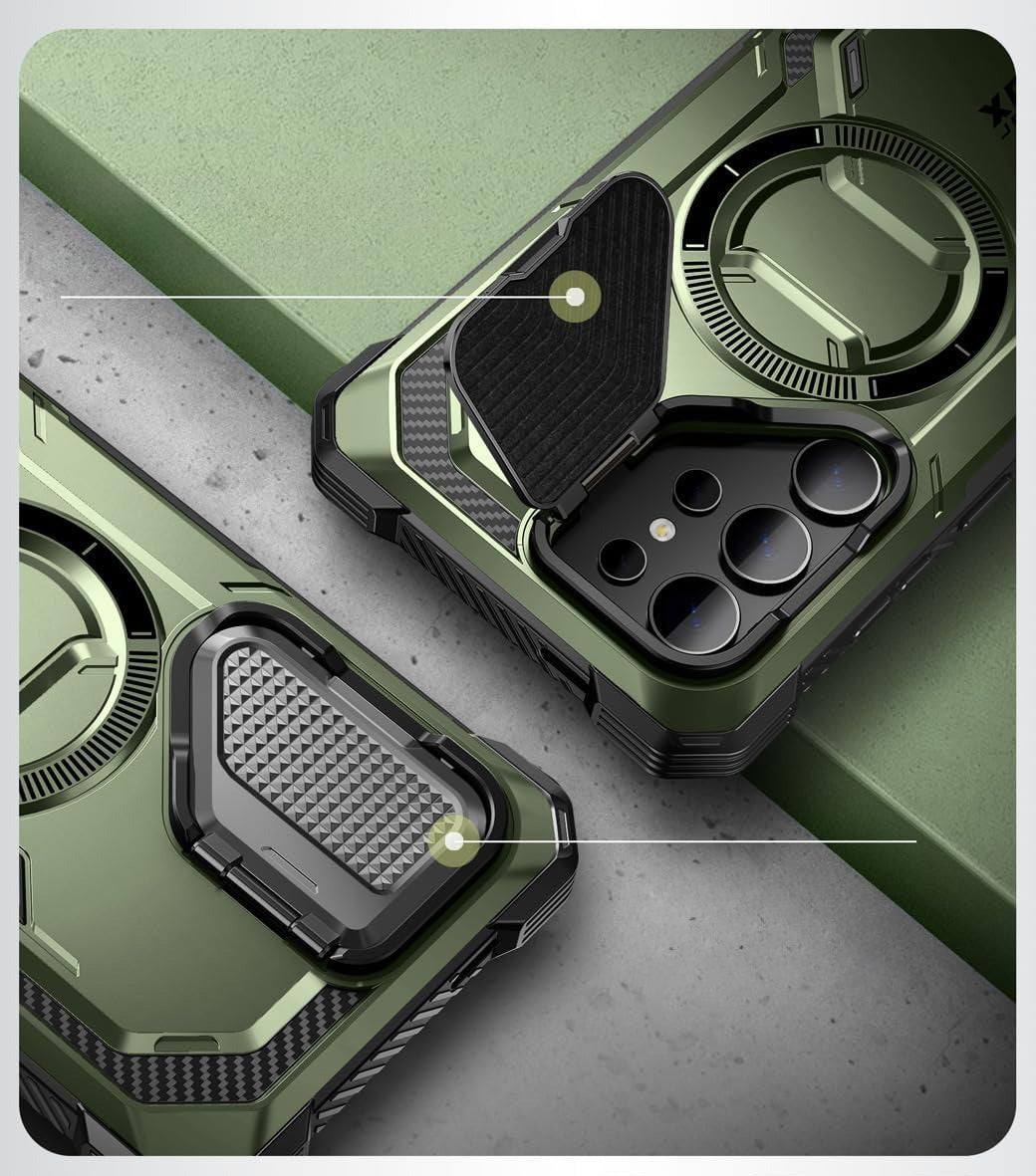 Schutzhülle für Galaxy S24 Ultra, Supcase i-Blason Armorbox Mag SP, Grün