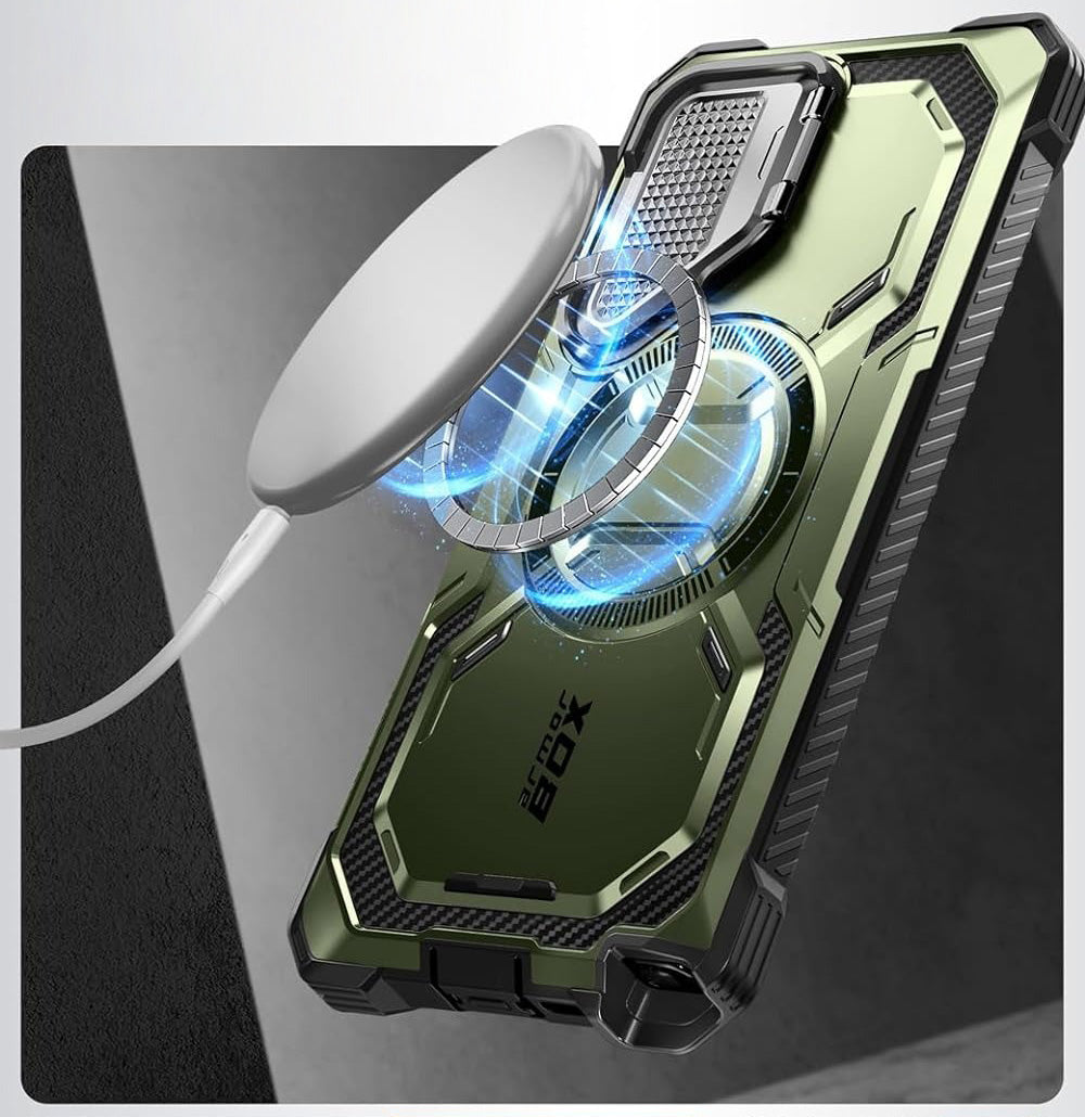Schutzhülle für Galaxy S24 Ultra, Supcase i-Blason Armorbox Mag SP, Grün
