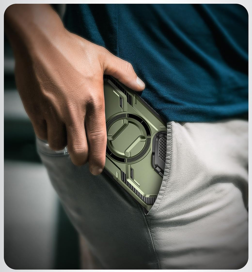 Schutzhülle für Galaxy S24 Ultra, Supcase i-Blason Armorbox Mag SP, Grün