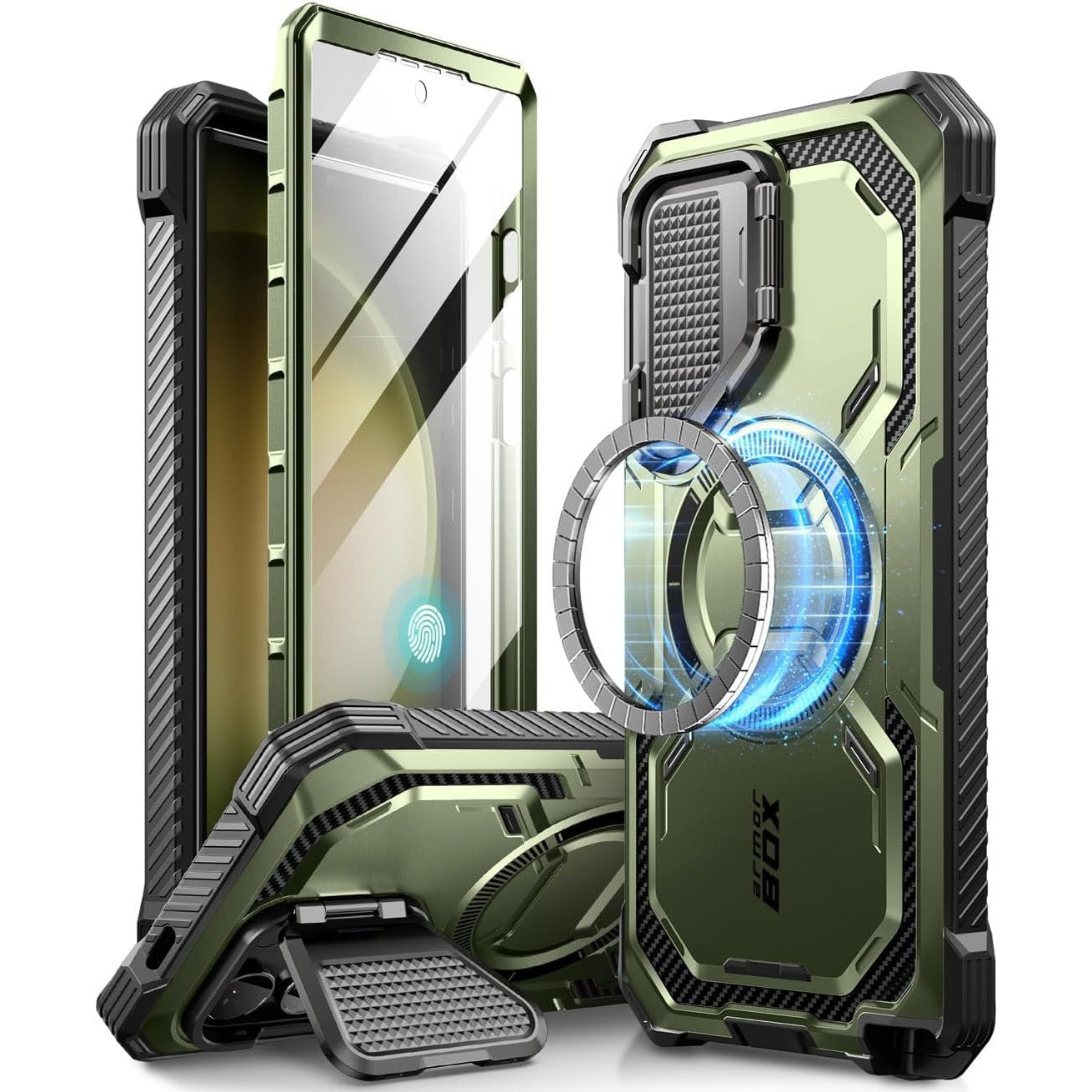 Schutzhülle für Galaxy S24 Ultra, Supcase i-Blason Armorbox Mag SP, Grün