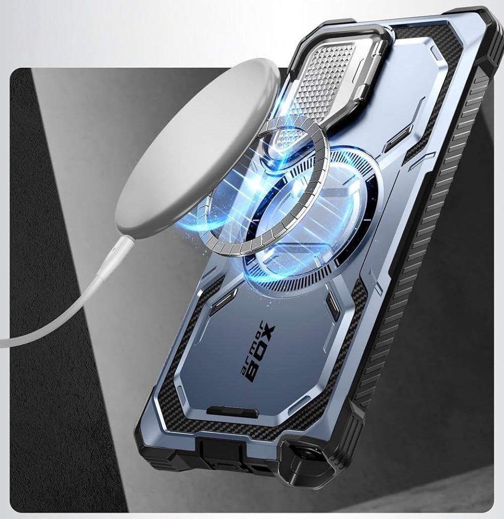 Schutzhülle für Galaxy S24 Ultra, Supcase i-Blason Armorbox Mag SP, Blau