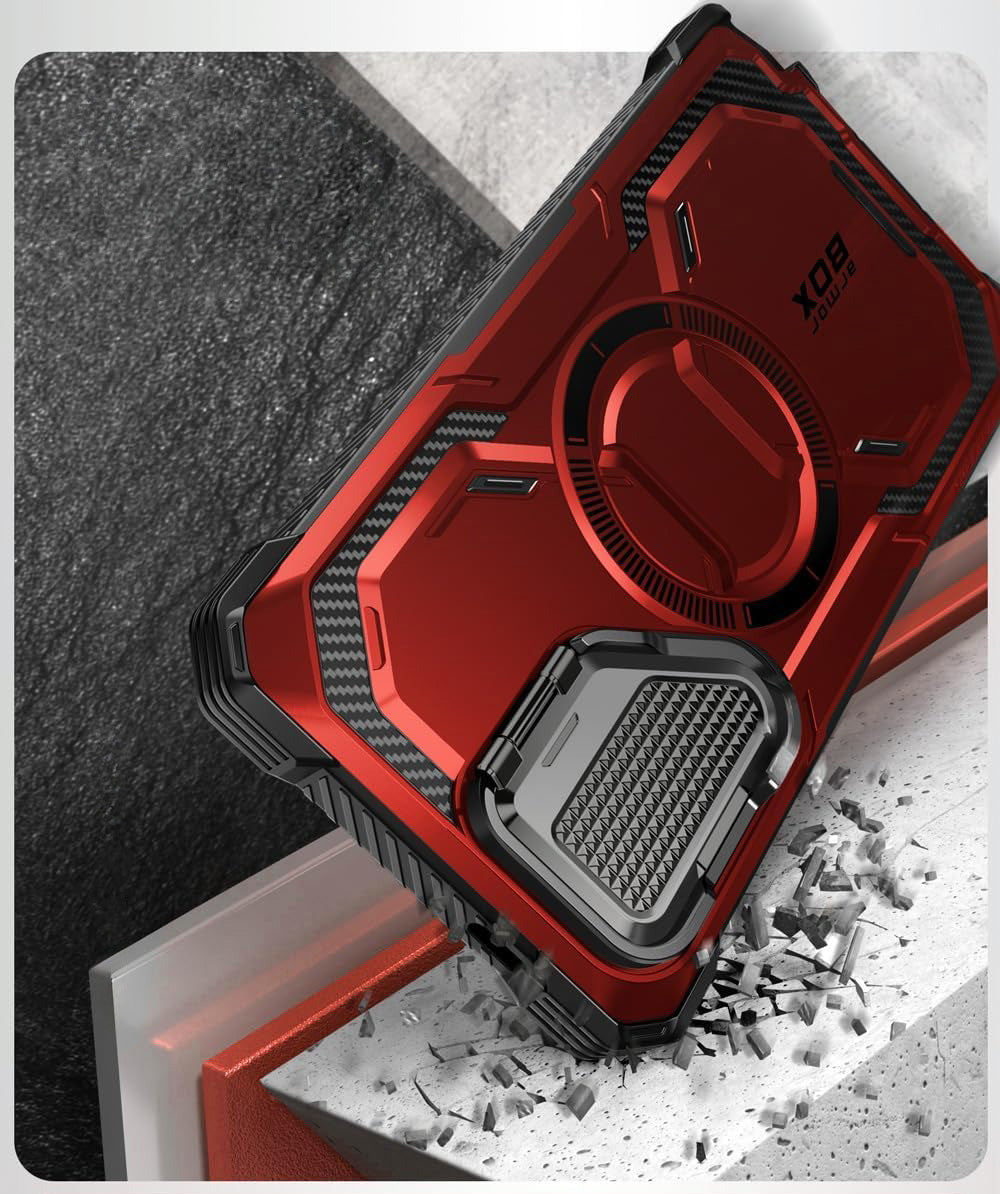 Schutzhülle für Galaxy S24 Ultra, Supcase i-Blason Armorbox Mag SP, Rot