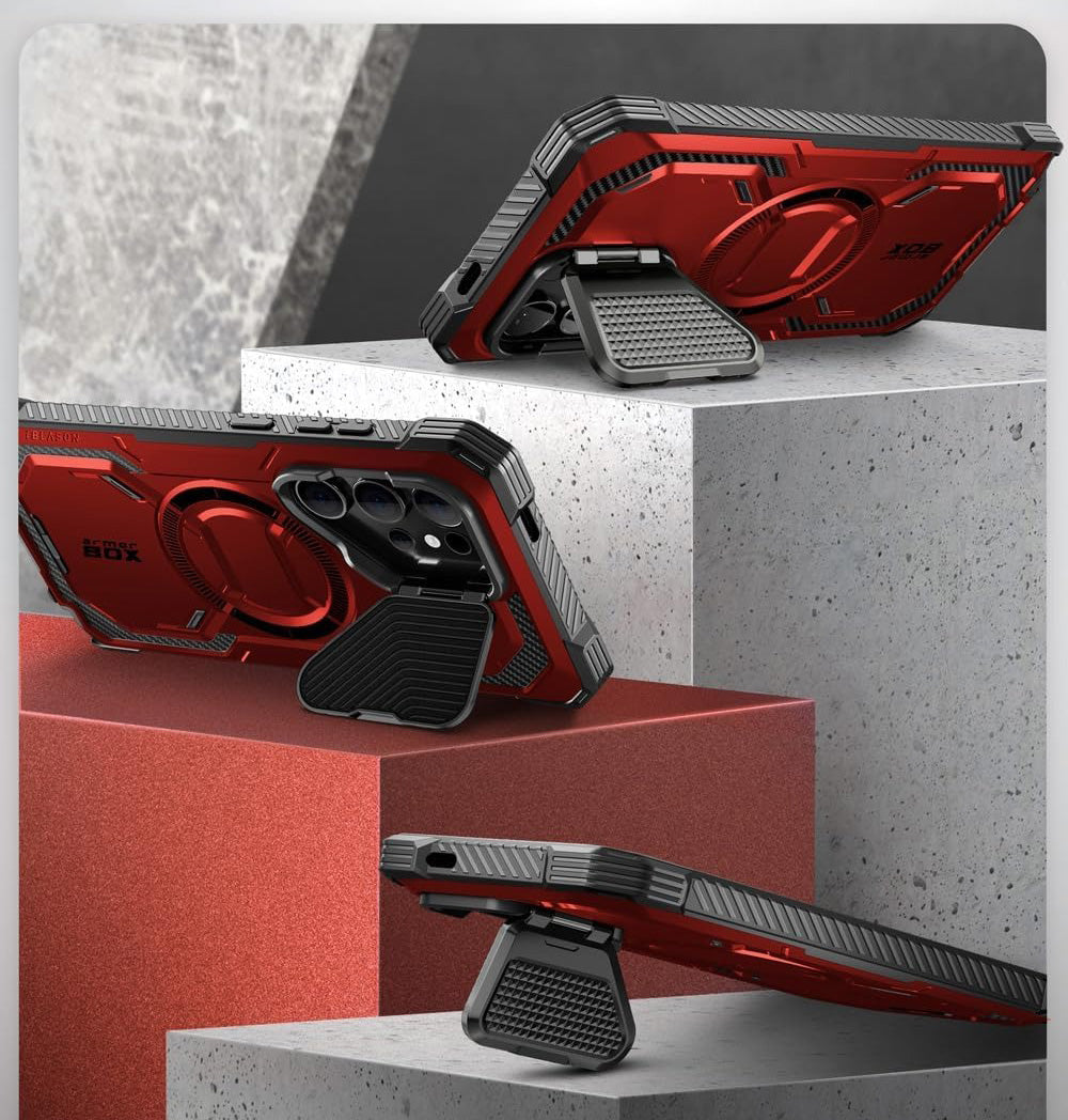 Schutzhülle für Galaxy S24 Ultra, Supcase i-Blason Armorbox Mag SP, Rot