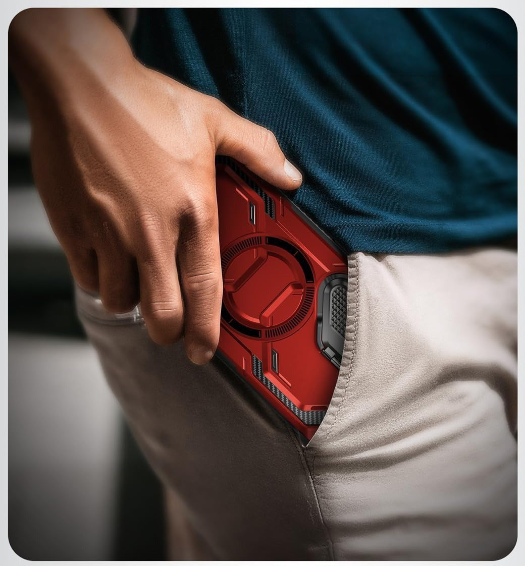 Schutzhülle für Galaxy S24 Ultra, Supcase i-Blason Armorbox Mag SP, Rot
