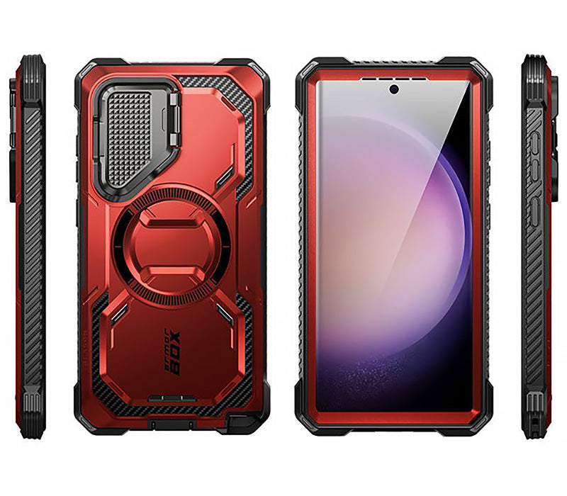 Schutzhülle für Galaxy S24 Ultra, Supcase i-Blason Armorbox Mag SP, Rot