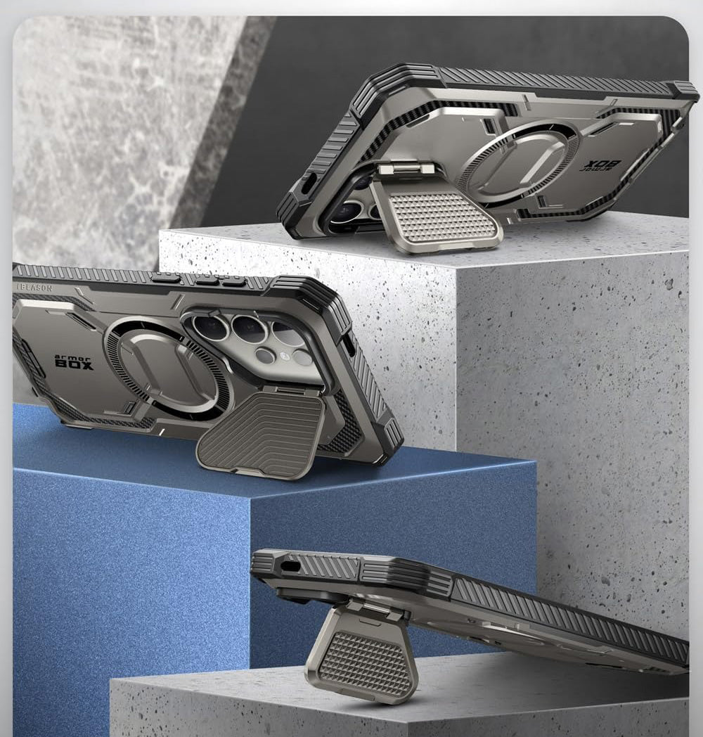Schutzhülle für Galaxy S24 Ultra, Supcase i-Blason Armorbox Mag SP, Grau