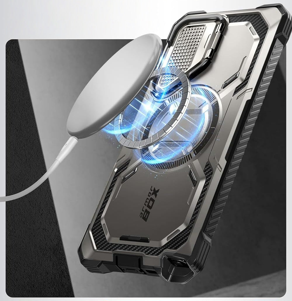 Schutzhülle für Galaxy S24 Ultra, Supcase i-Blason Armorbox Mag SP, Grau
