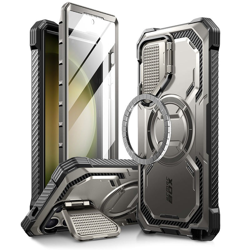 Schutzhülle für Galaxy S24 Ultra, Supcase i-Blason Armorbox Mag SP, Grau