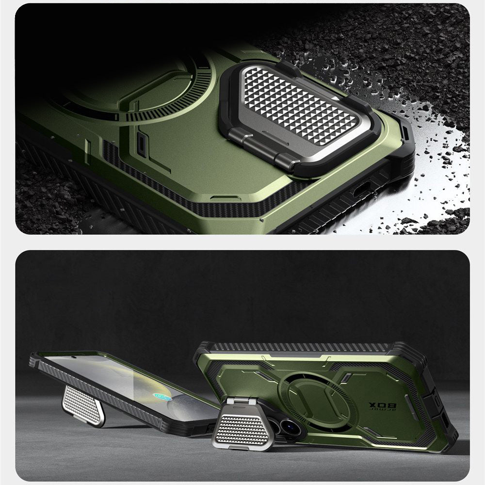 Handyhülle für Galaxy S25, Supcase i-Blason Armorbox Mag SP für MagSafe, Grün
