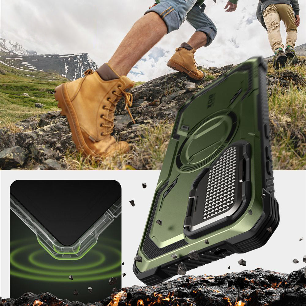 Handyhülle für Galaxy S25 Ultra, Supcase i-Blason Armorbox Mag SP für MagSafe, Grün