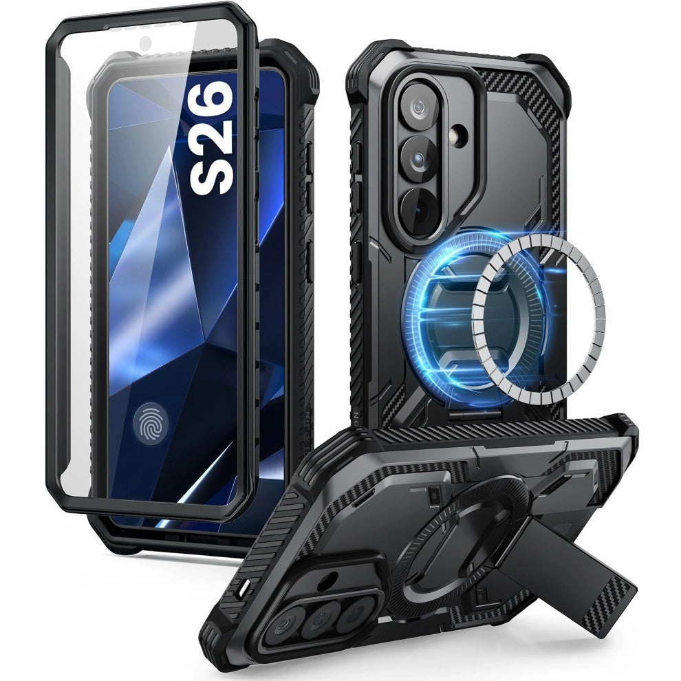 Handyhülle für Galaxy S26, Supcase i-Blason Armorbox Mag KickStand SP mit MagSafe, Schwarz