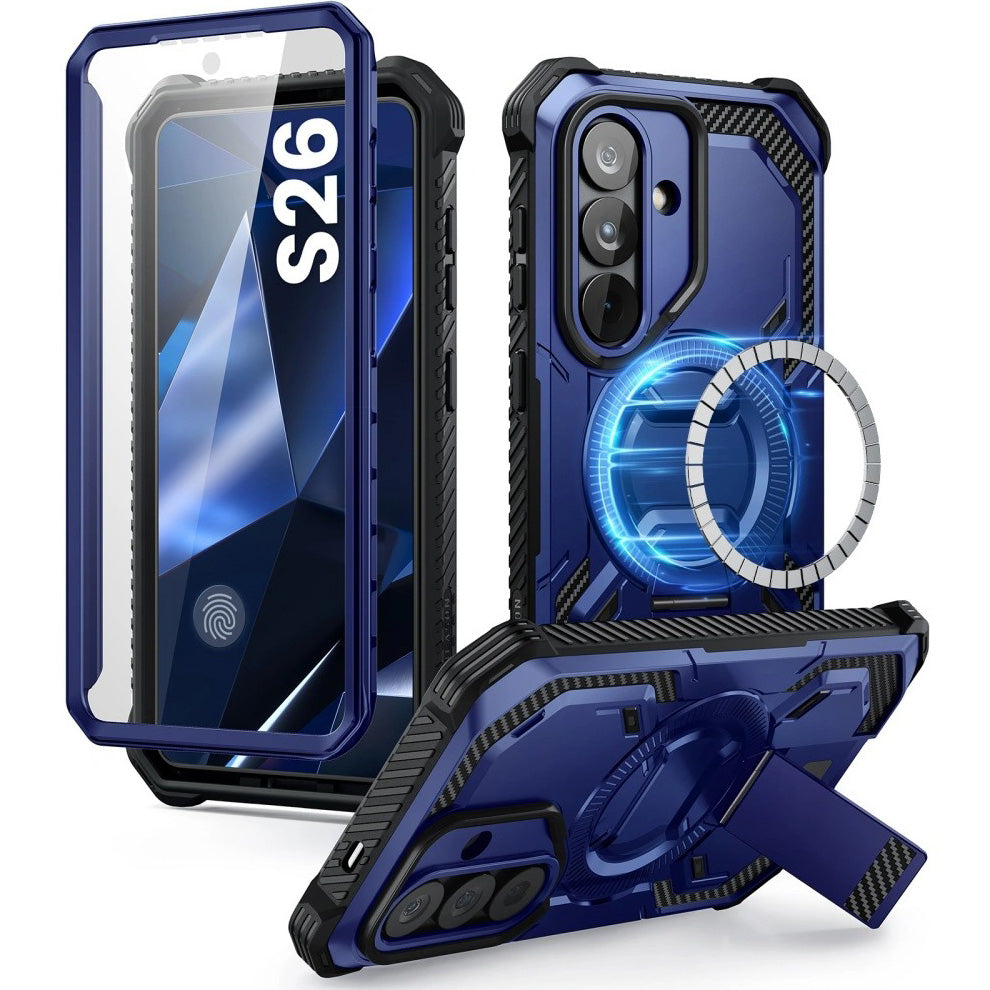 Handyhülle für Galaxy S26, Supcase i-Blason Armorbox Mag KickStand SP mit MagSafe, Dunkelblau
