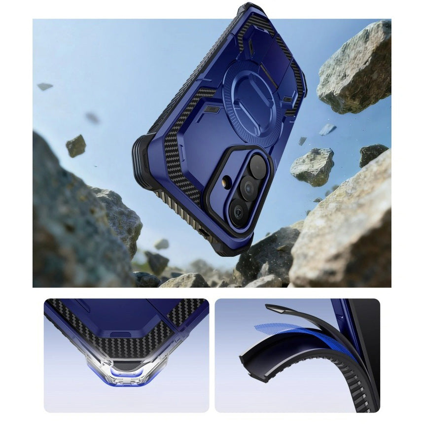 Handyhülle für Galaxy S26, Supcase i-Blason Armorbox Mag KickStand SP mit MagSafe, Dunkelblau