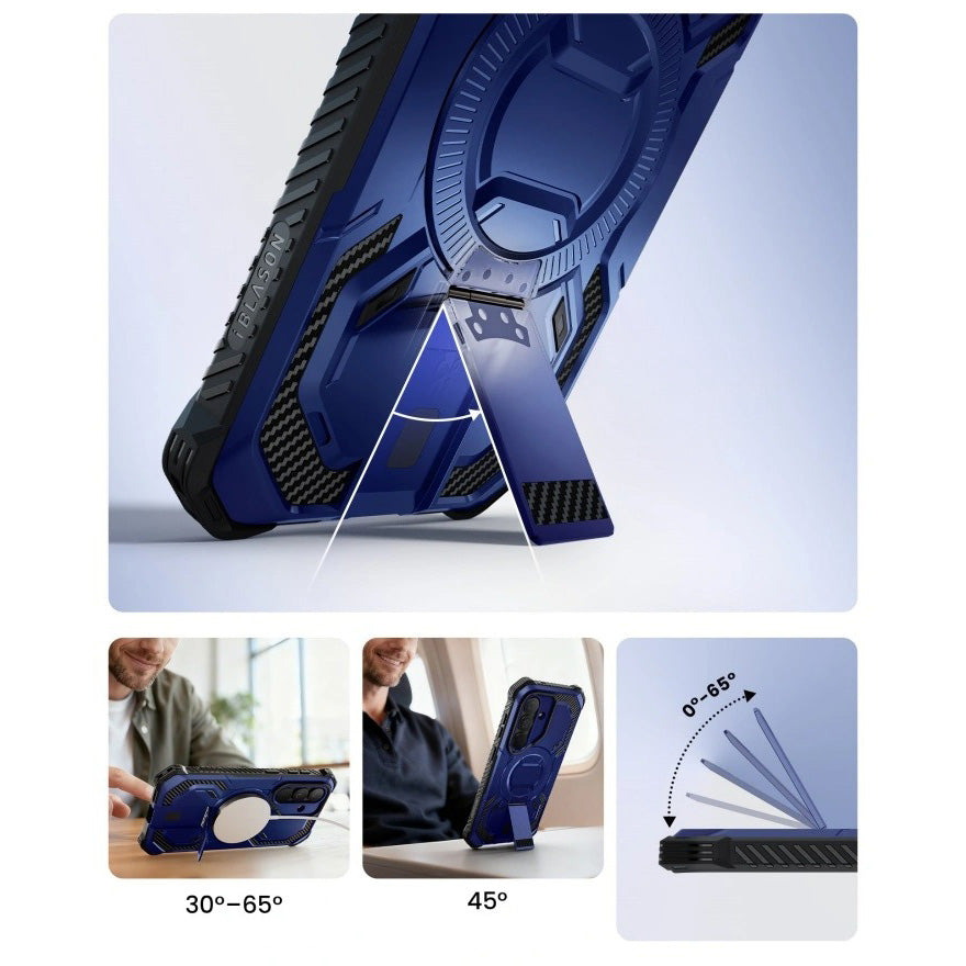 Handyhülle für Galaxy S26, Supcase i-Blason Armorbox Mag KickStand SP mit MagSafe, Dunkelblau