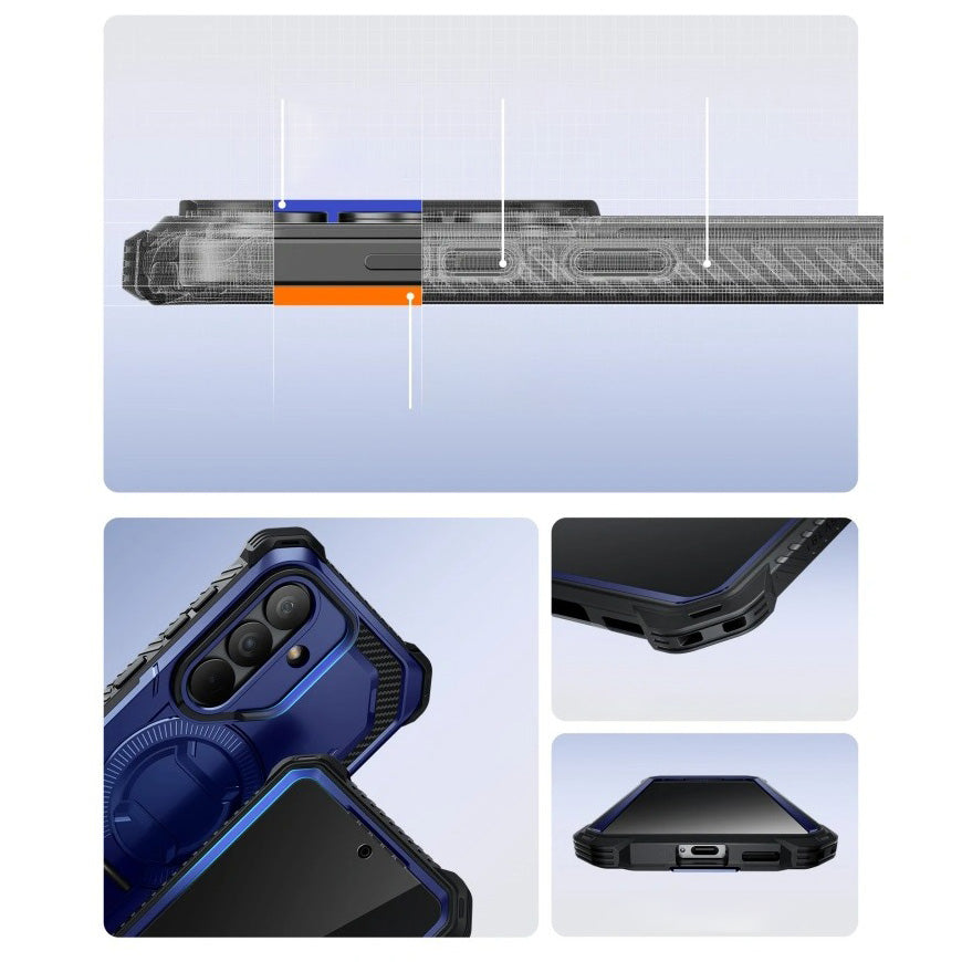 Handyhülle für Galaxy S26, Supcase i-Blason Armorbox Mag KickStand SP mit MagSafe, Dunkelblau