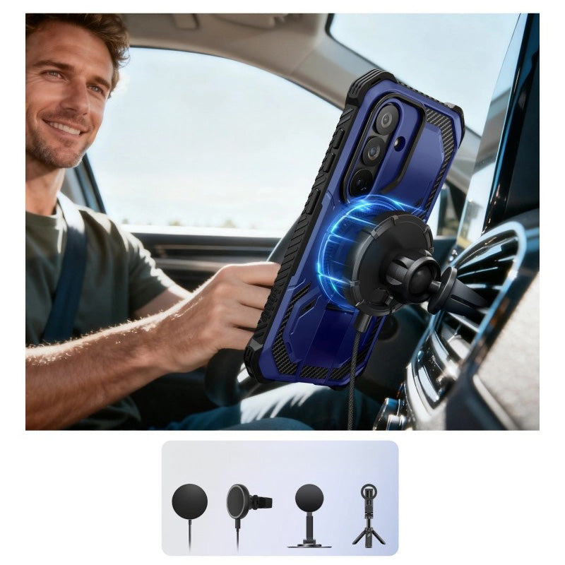 Handyhülle für Galaxy S26, Supcase i-Blason Armorbox Mag KickStand SP mit MagSafe, Dunkelblau