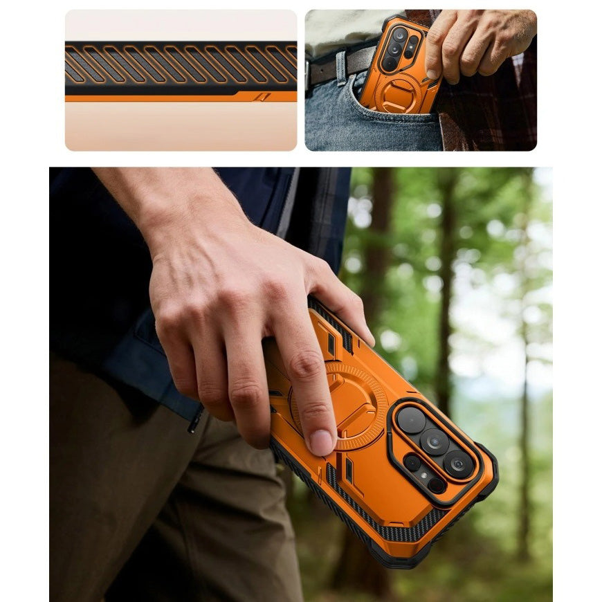 Handyhülle für Galaxy S26 Ultra, Supcase i-Blason Armorbox Mag KickStand SP mit MagSafe, Orange
