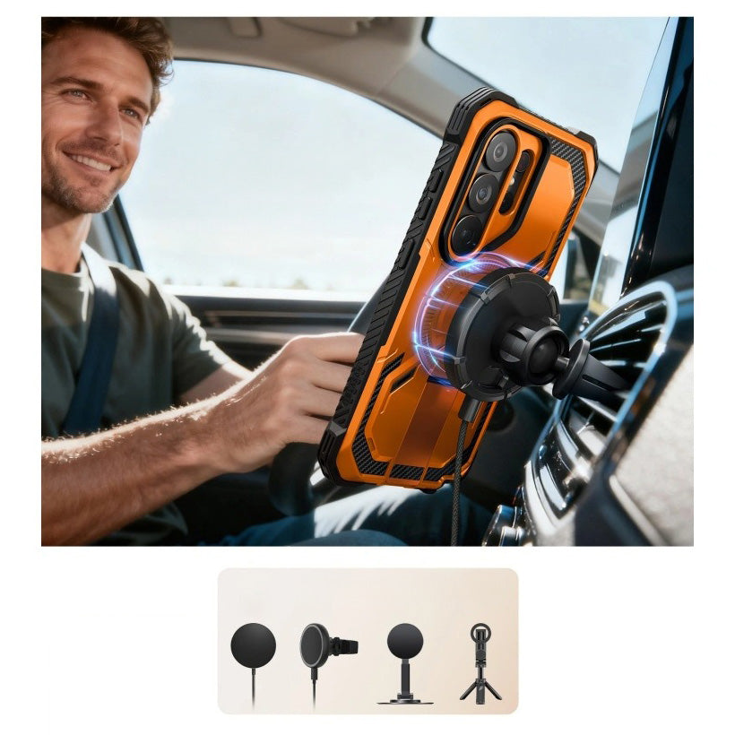 Handyhülle für Galaxy S26 Ultra, Supcase i-Blason Armorbox Mag KickStand SP mit MagSafe, Orange