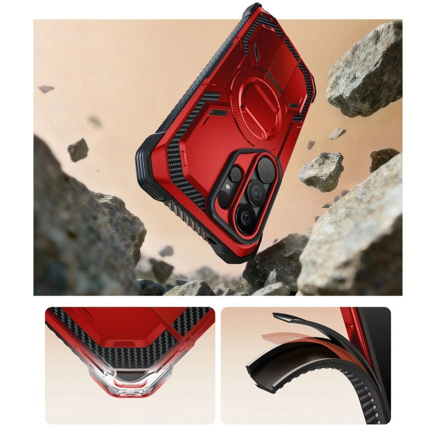 Handyhülle für Galaxy S26 Ultra, Supcase i-Blason Armorbox Mag KickStand SP mit MagSafe, Rot
