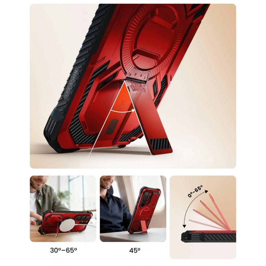 Handyhülle für Galaxy S26 Ultra, Supcase i-Blason Armorbox Mag KickStand SP mit MagSafe, Rot