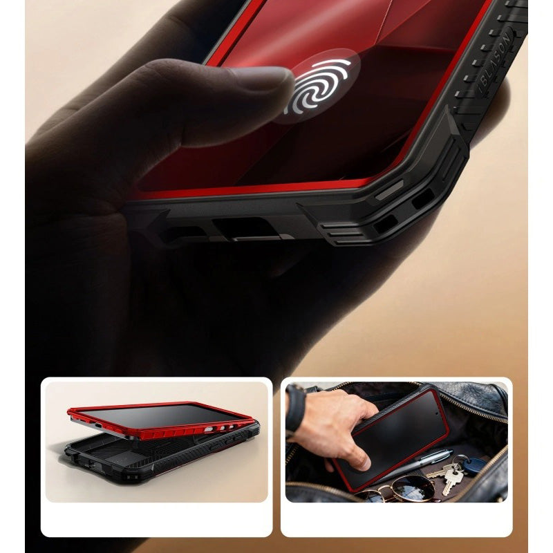Handyhülle für Galaxy S26 Ultra, Supcase i-Blason Armorbox Mag KickStand SP mit MagSafe, Rot