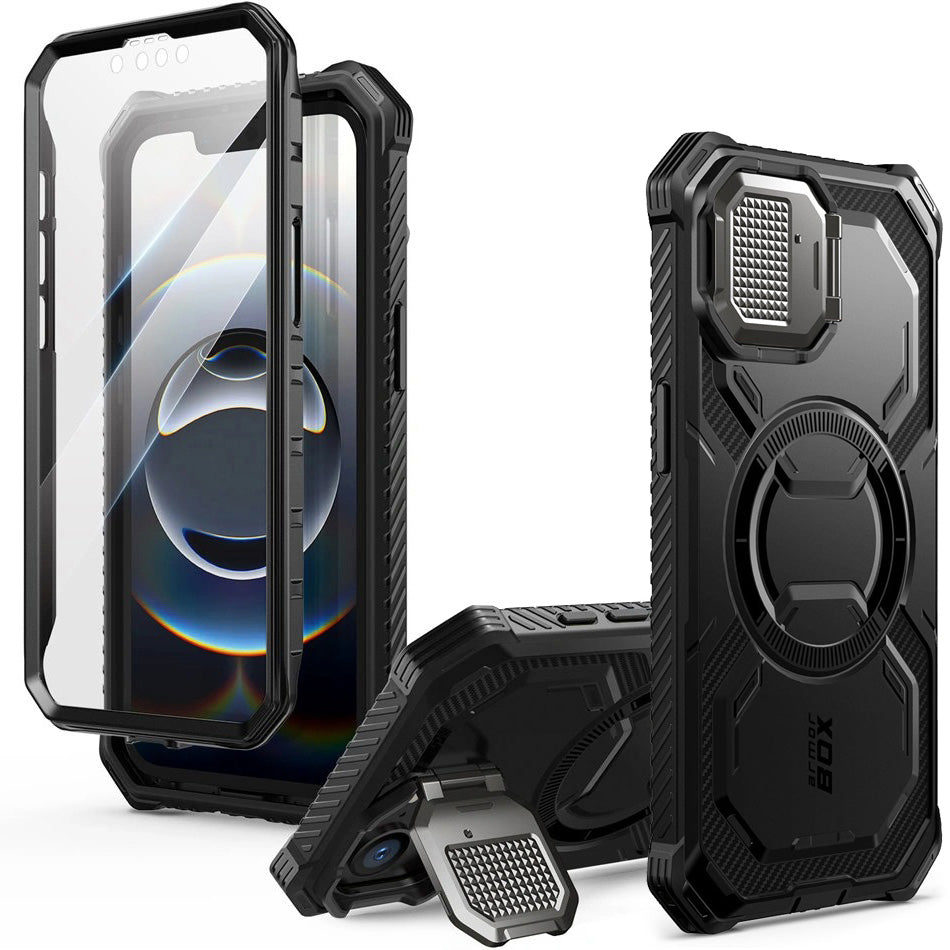 Handyhülle für iPhone 17e / 16e, Supcase i-Blason Armorbox Mag SP mit MagSafe, Schwarz