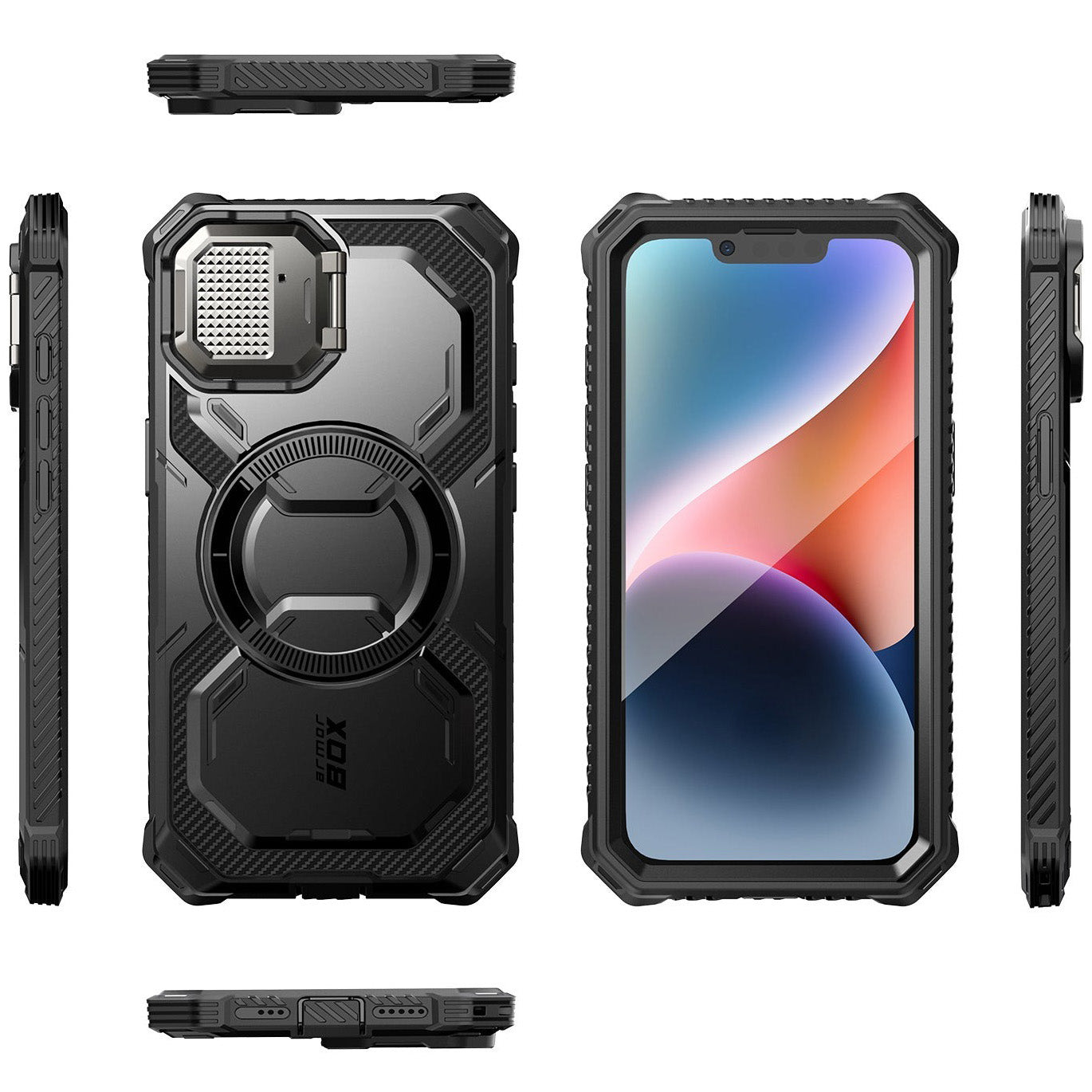 Handyhülle für iPhone 17e / 16e, Supcase i-Blason Armorbox Mag SP mit MagSafe, Schwarz