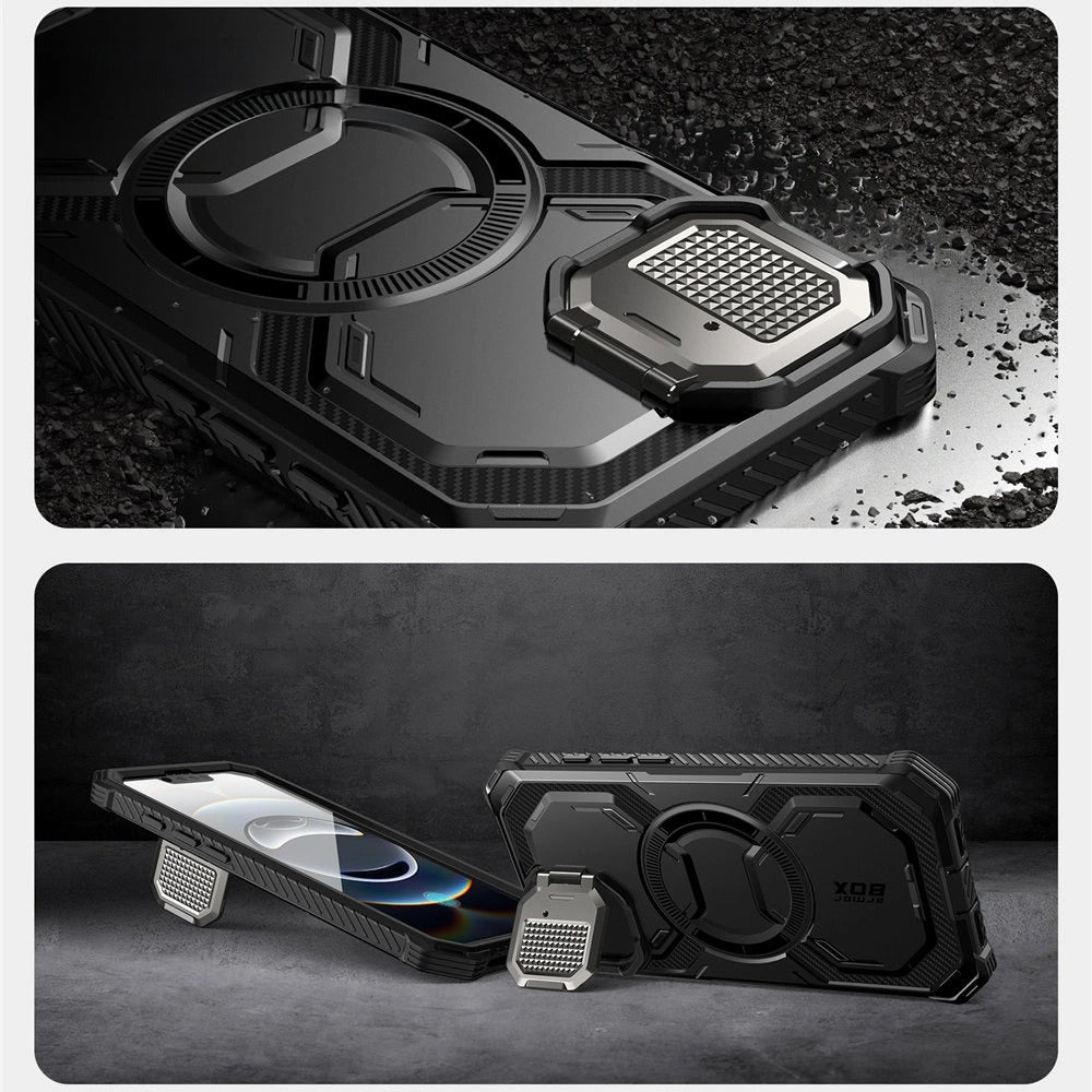 Handyhülle für iPhone 17e / 16e, Supcase i-Blason Armorbox Mag SP mit MagSafe, Schwarz