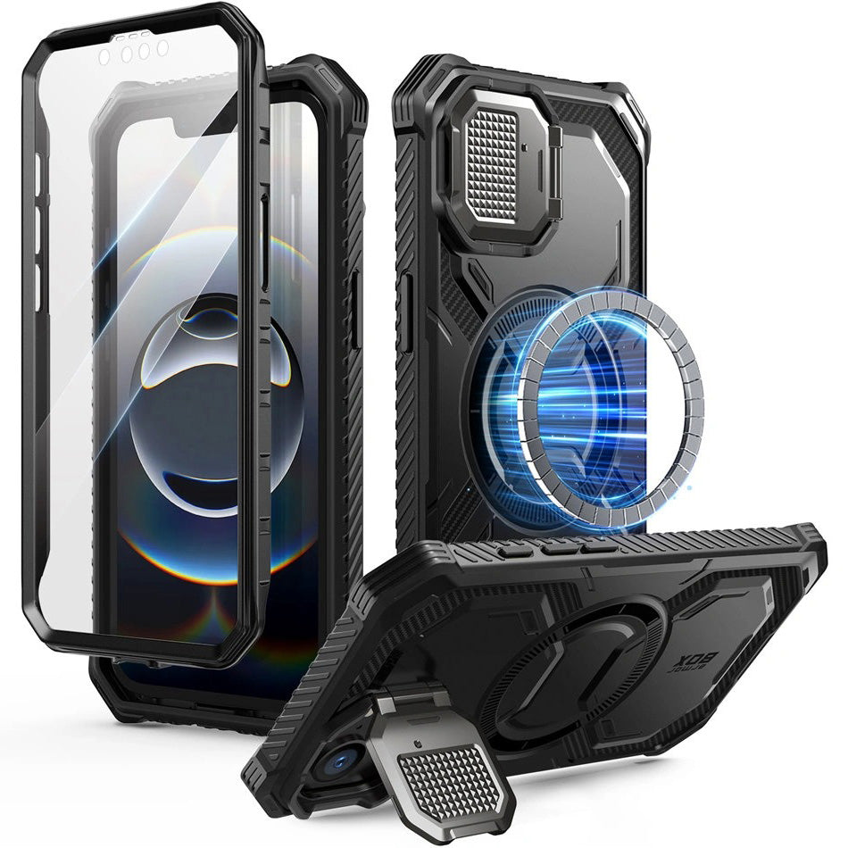 Handyhülle für iPhone 17e / 16e, Supcase i-Blason Armorbox Mag SP mit MagSafe, Schwarz