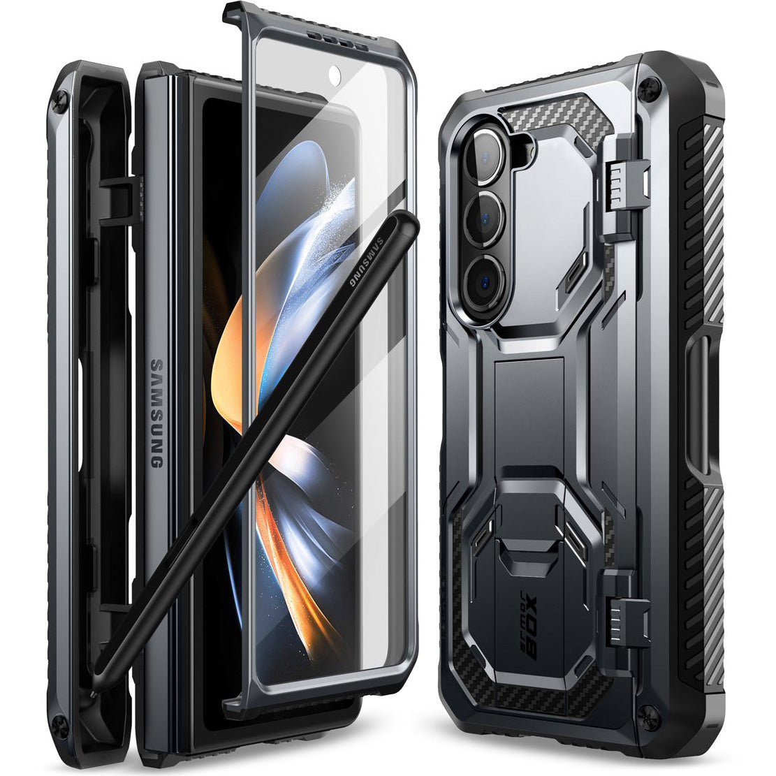 Schutzhülle Supcase i-Blason Armorbox Pen SP für Galaxy Z Fold5, Schwarz