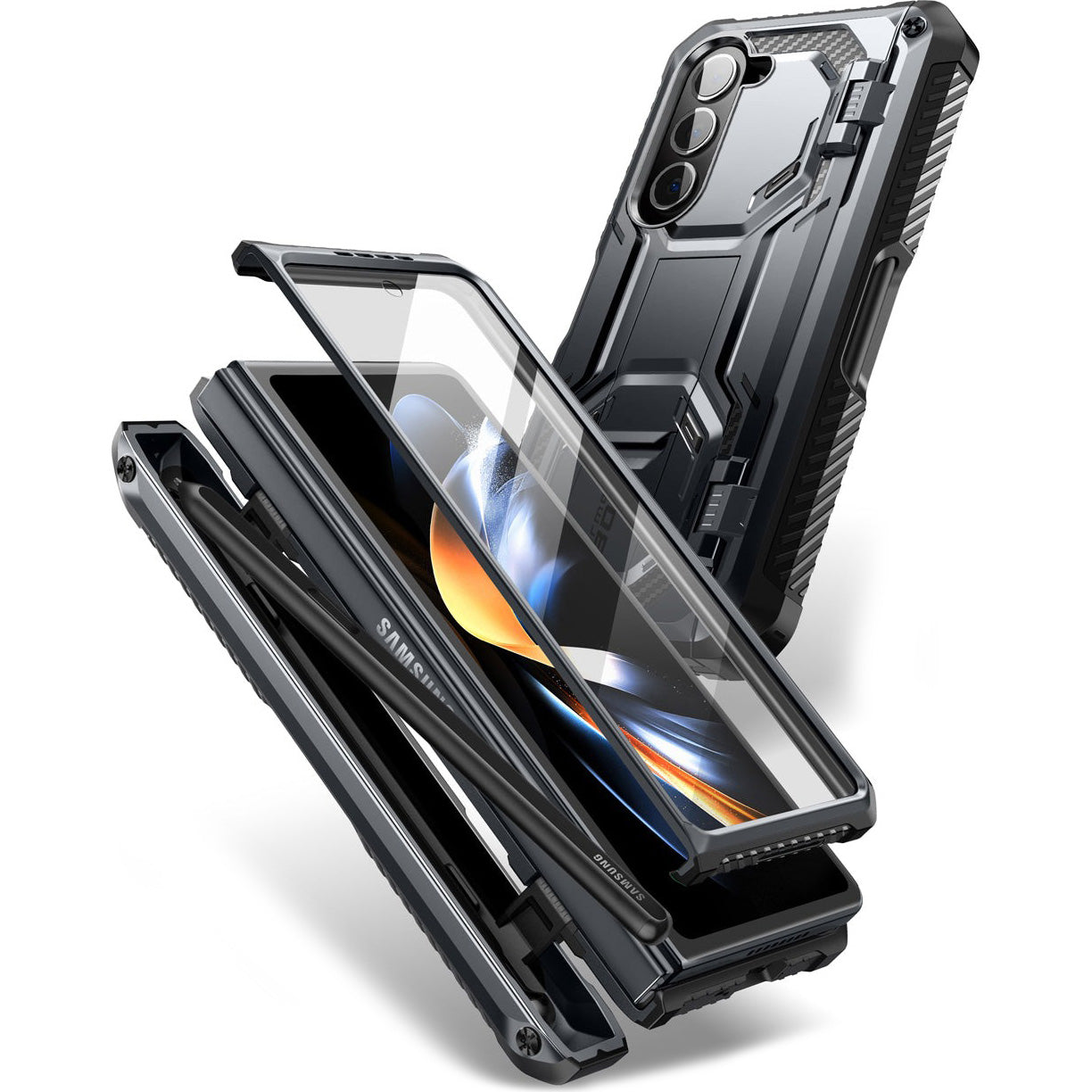 Schutzhülle Supcase i-Blason Armorbox Pen SP für Galaxy Z Fold5, Schwarz