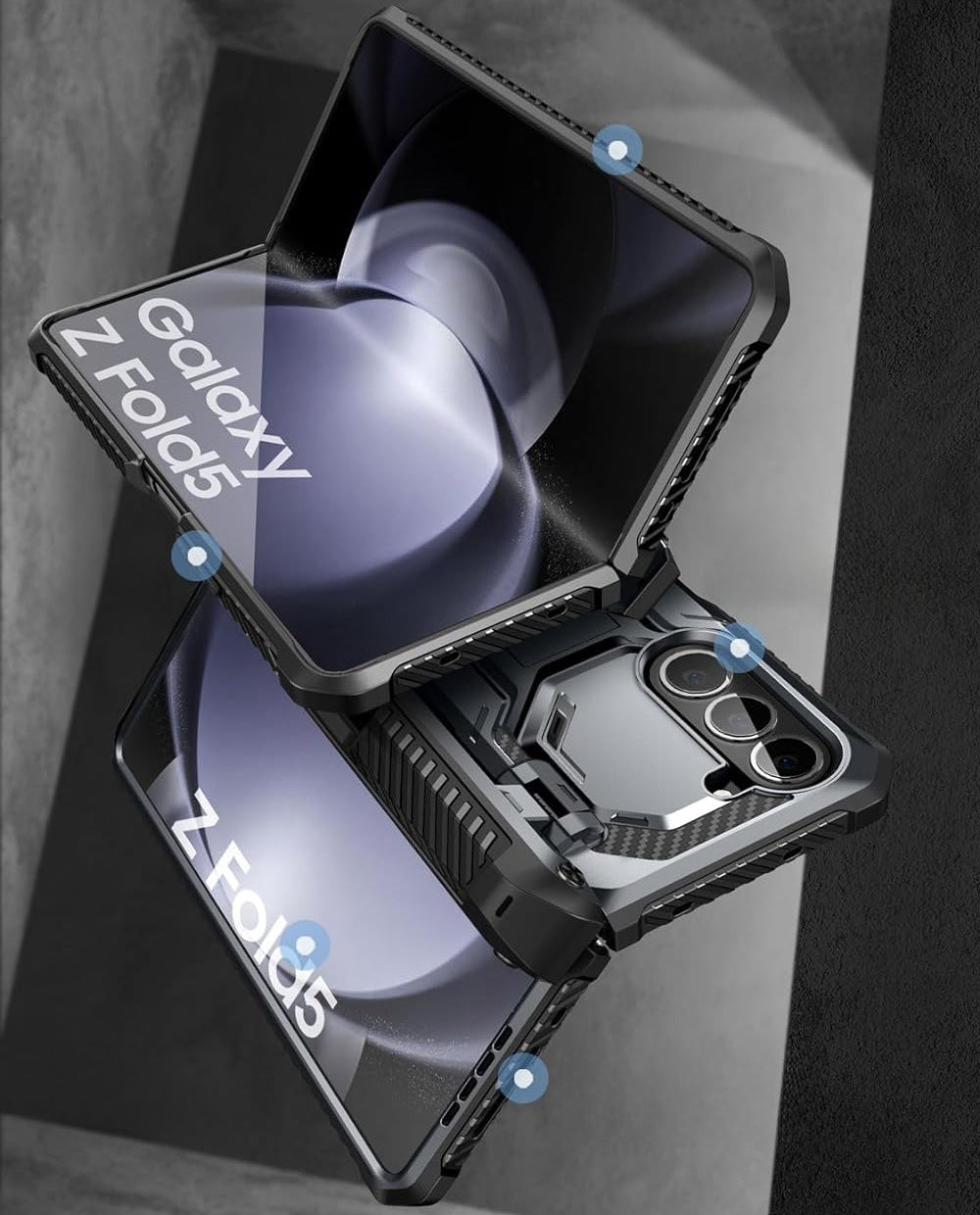 Schutzhülle Supcase i-Blason Armorbox Pen SP für Galaxy Z Fold5, Schwarz