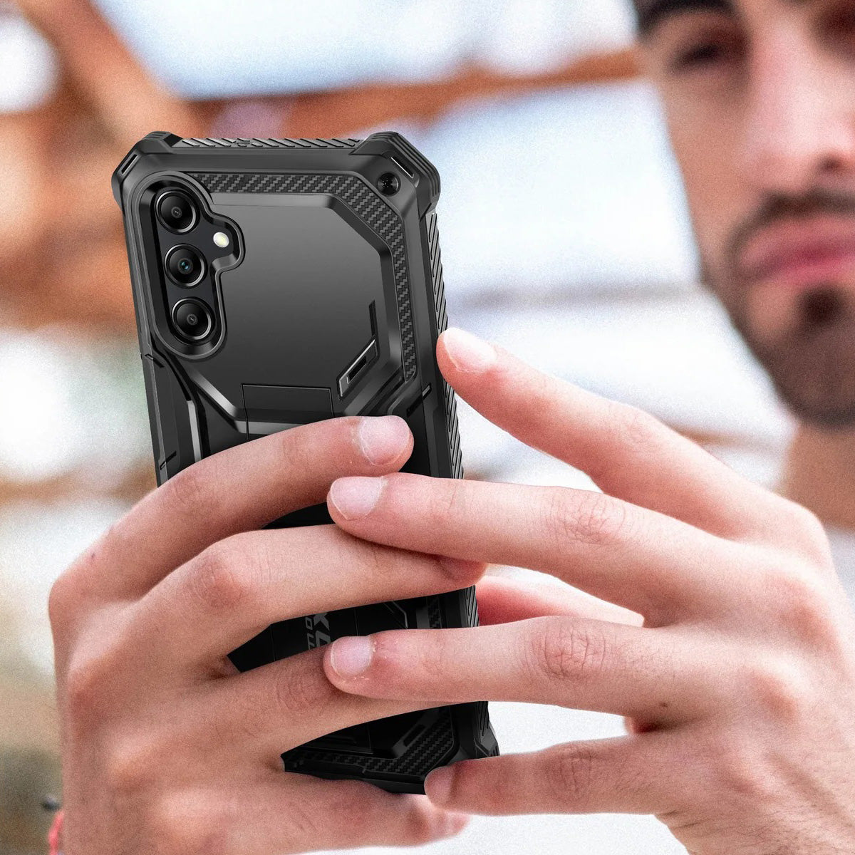 Schutzhülle Supcase i-Blason Armorbox SP für Galaxy S23 FE 5G, Schwarz
