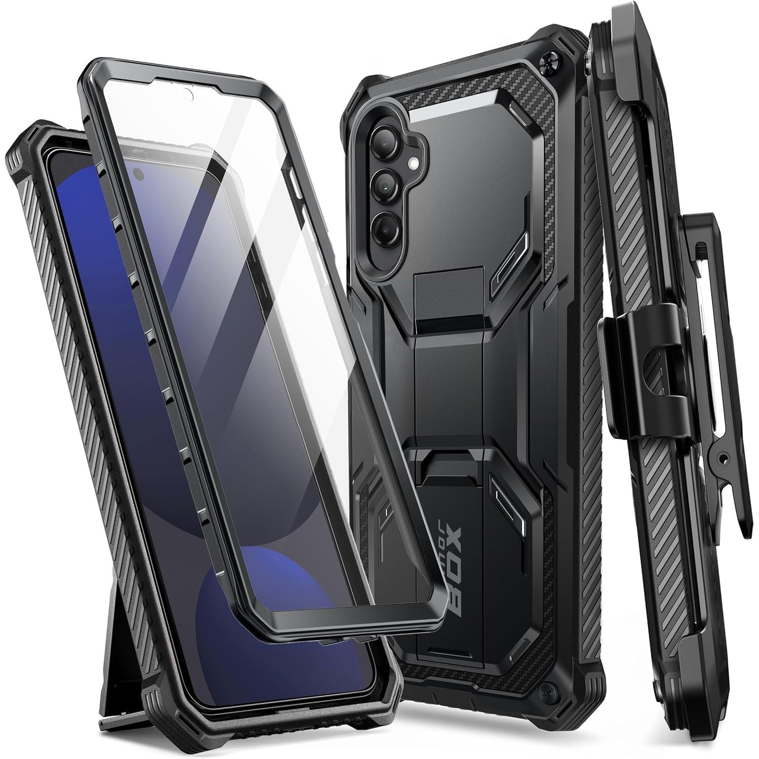 Handyhülle für Galaxy S24 FE, Supcase i-Blason Armorbox SP, Schwarz
