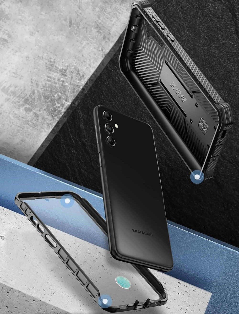 Handyhülle für Galaxy S24 FE, Supcase i-Blason Armorbox SP, Schwarz