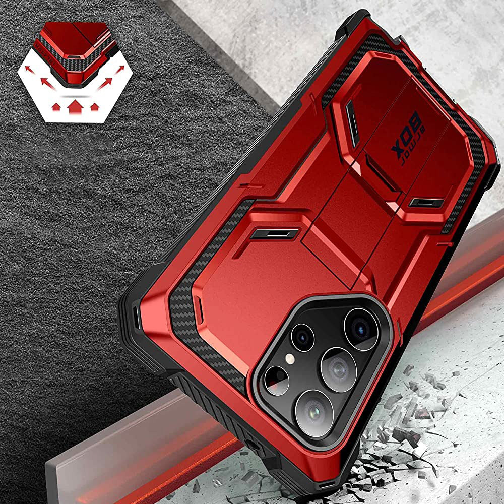 Schutzhülle Supcase i-Blason Armorbox SP+noSP für Galaxy S23 Ultra 5G, Rot